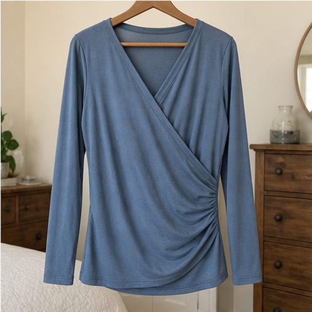 Sage Pleated Blouse